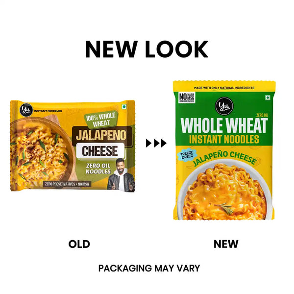 Yu Jalapeno Cheese - Whole Wheat Instant Noodles | Pack Of 2 x 70 g